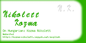 nikolett kozma business card